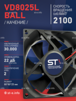 Вентилятор  VD8025L Ball (качения) 24V - st-e.info - Рязань