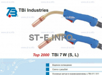 Горелка для полуавтоматической сварки TBi 7W-blue-ESW long, длина 3 метра - st-e.info - Рязань